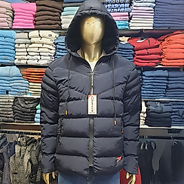 Şişme Model İçi Kürklü Erkek Kışlık Mont LACİVERT-XXL