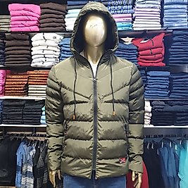 Şişme Model İçi Kürklü Erkek Kışlık Mont HAKİ-M