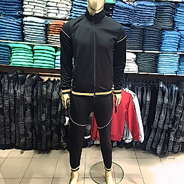 Erkek Spor Eşofman Takımı 2'li SİYAH-M