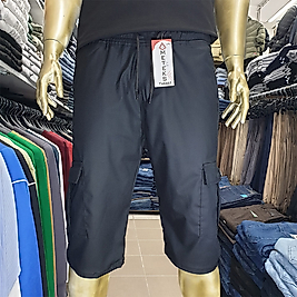 Erkek 6 Cepli Kargo Yazlık Kapri SİYAH-L