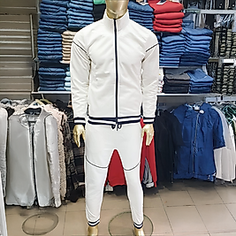 Erkek Spor Eşofman Takımı 2'li BEYAZ-M