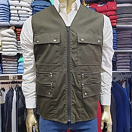 Erkek Fonksiyonel Avcı Model Yelek HAKİ