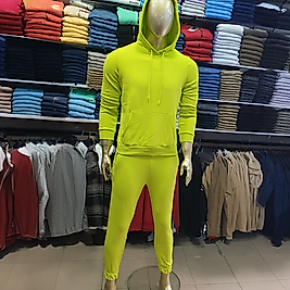 3 İplik Kompak Polar Kumaş Eşofman Takımı SARI-XL