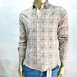 Zero Slim Fit Erkek Klasik Gömlek BEJ-XXL