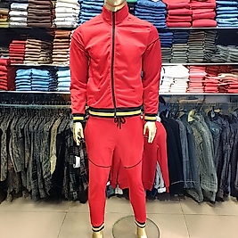 Erkek Spor Eşofman Takımı 2'li KIRMIZI-M