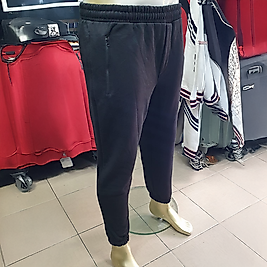 3 İplik Kalın Kumaş Erkek Eşofman Altı SİYAH-XL