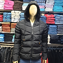 Şişme Model İçi Kürklü Erkek Kışlık Mont SİYAH-L