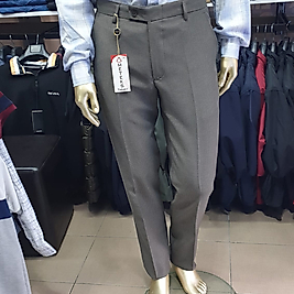 Erkek Petek Dokulu İthal Kumaş Pantolon KOYU GRİ-48