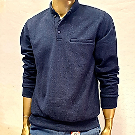 Polo Yaka Erkek Yün Triko Kazak LACİVERT-4XL