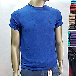 Erkek Böbürcük Polo Pamuk Tişört MAVİ-XXL