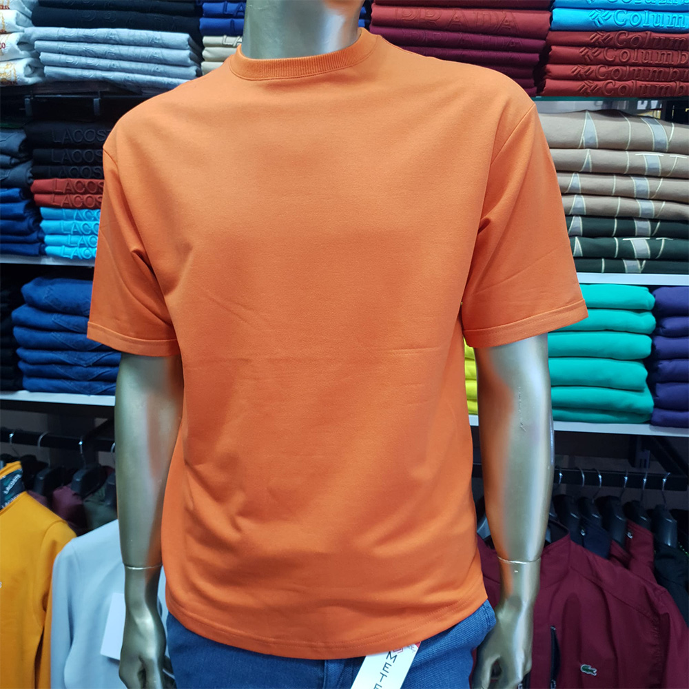 Düz Renk Erkek Penye Tişört