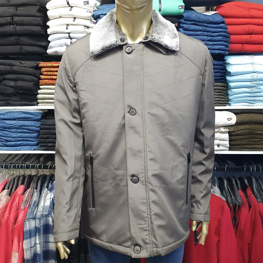 CZK Kapitone Çıkarılabilir Kürklü Yakalı Erkek Mont