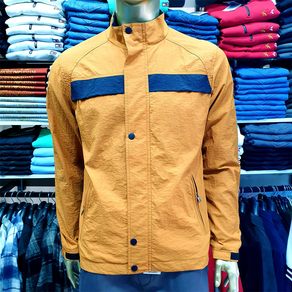 Erkek Bigazzi Baharlık Düğmeli Safari Fit Ceket